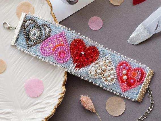 Набор для вышивания Браслет ADB-005 Дела сердечные, Абрис Арт Набор для вышивания Браслет ADB-005 Дела сердечные, Абрис Арт