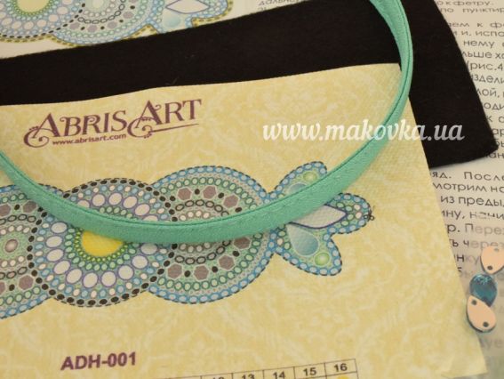 Набір для вишивання Прикраса для волосся , заколка ADH-001 Мятна арабеска, Абріс Арт