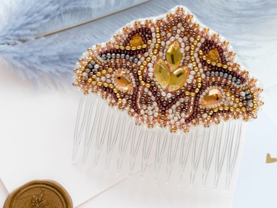 Набір для вишивання Прикраса для волосся , гребінь ADH-003 Скандинавський мотив, Абріс Арт