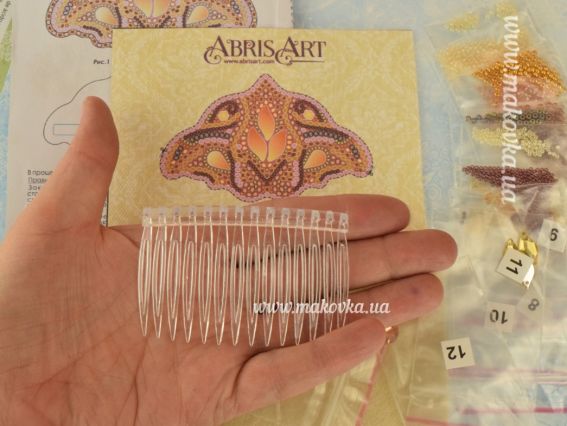 Набір для вишивання Прикраса для волосся , гребінь ADH-003 Скандинавський мотив, Абріс Арт