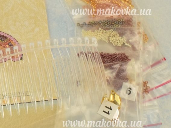 Набір для вишивання Прикраса для волосся , гребінь ADH-003 Скандинавський мотив, Абріс Арт