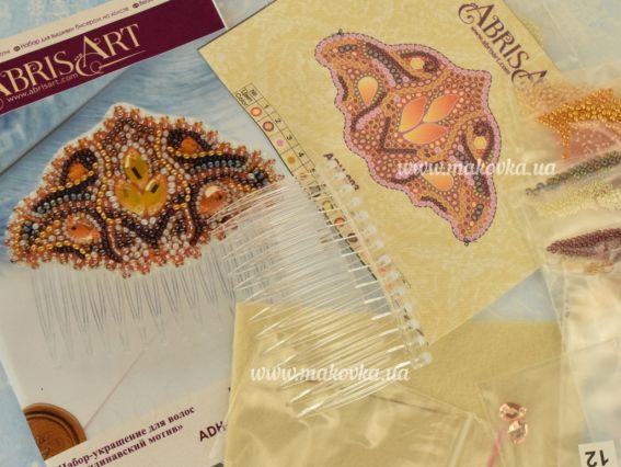 Набір для вишивання Прикраса для волосся , гребінь ADH-003 Скандинавський мотив, Абріс Арт