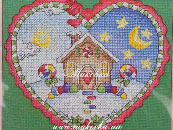 АН-022 Новогодний пряник , Абрис Арт, набор для вышивания крестом