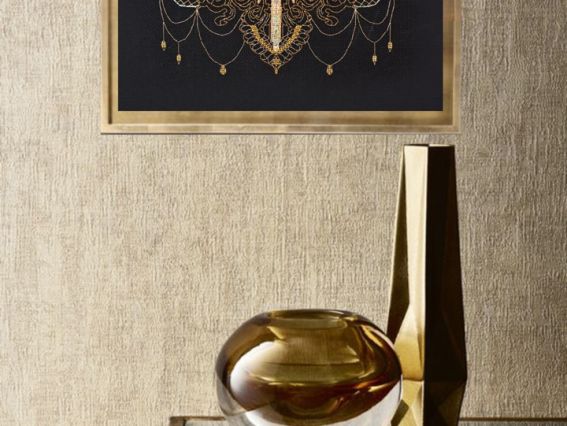 Вишивка хрестом, Абріс Арт AH-069 Золота бабка