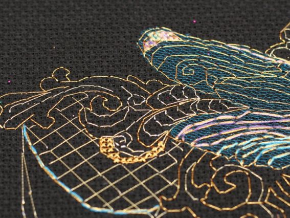 Вишивка хрестом, Абріс Арт AH-069 Золота бабка