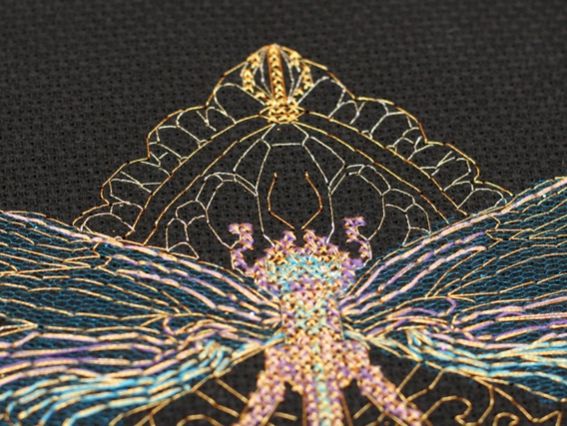 Вишивка хрестом, Абріс Арт AH-069 Золота бабка