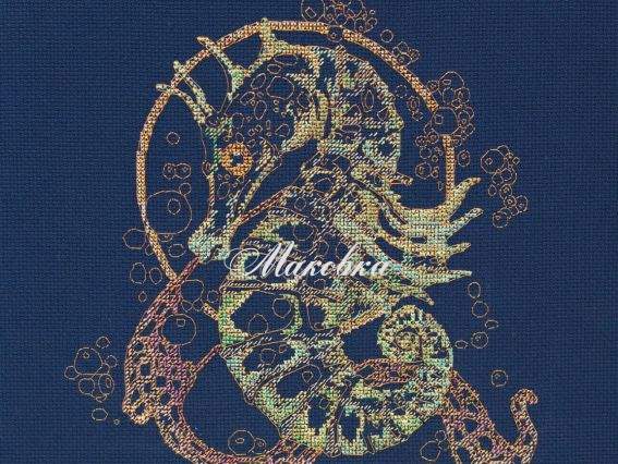 AH-071 Морской конёк Абрис Арт набор для вышивания нитками