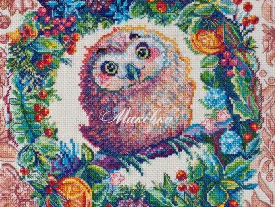 AH-076 Ягодный лапушка (сова) Абрис Арт набор для вышивания крестом