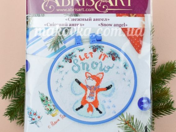 Сніговий янгол AHM-023 набір з пяльцями для вишивання хрестом, Абріс Арт