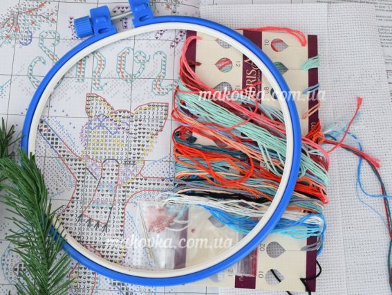 Сніговий янгол AHM-023 набір з пяльцями для вишивання хрестом, Абріс Арт