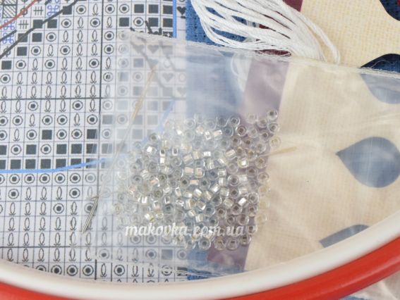 Котик-сніговик AHM-026 набір з пяльцями для вишивання хрестом, Абріс Арт