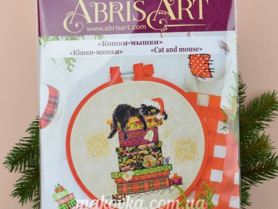 Кішки-мишки, AHM-030 набір з пяльцями для вишивання хрестом, Абріс Арт