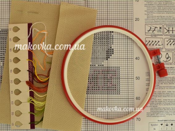 AHM-003 Ласкаво просимо набір з пяльцями для вишивання хрестом, Абріс Арт