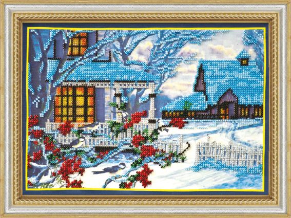 Вышивка бісером Зимний вечер, АВ-045, Абрис Арт Вышивка бісером Зимний вечер, АВ-045, Абрис Арт