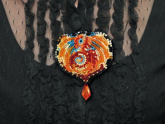 Набор вдля вышивания Прикраса брошка Дракон, AD-005, біс. Абрис Арт