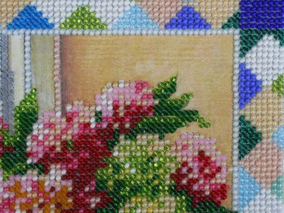 Набор для вышивания бисером Гортензия у окна, АВ-385 Абрис Арт