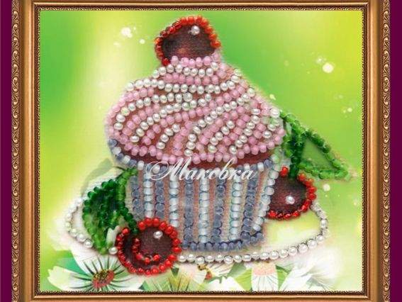 Вишивка-магніт бісером Десерт, АМА-034, Абрис Арт Вишивка-магніт бісером Десерт, АМА-034, Абрис Арт