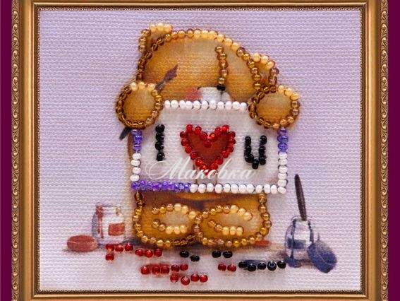 Вышивка-магнит бісером С днем влюбленных-1, АМА-058, Абрис Арт Вышивка-магнит бісером С днем влюбленных-1, АМА-058, Абрис Арт