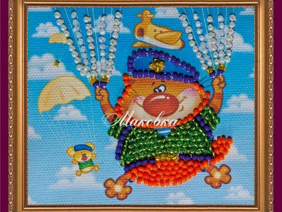 Вышивка-магнит бісером Воздушный десант, АМА-064, Абрис Арт Вышивка-магнит бісером Воздушный десант, АМА-064, Абрис Арт