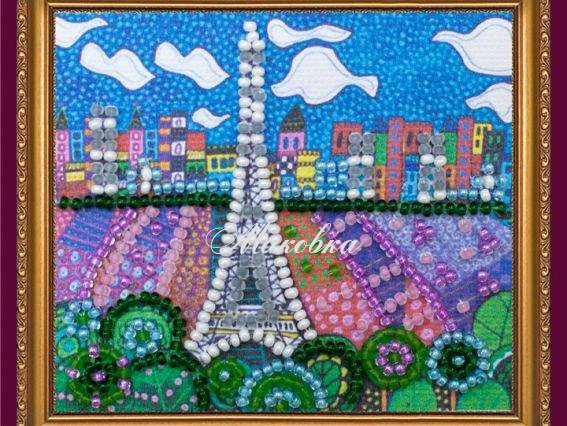 Вышивка-магнит бісером Париж АМА-154, Абрис Арт Вышивка-магнит бісером Париж АМА-154, Абрис Арт