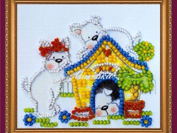 Вишивка-магніт бісером Маленькі бешкетники АМА-174, Абрис Арт Вишивка-магніт бісером Маленькі бешкетники АМА-174, Абрис Арт