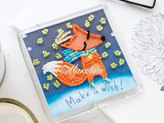 Вишивка-магніт бісером APB-004 Споймав (лис) Абрис Арт