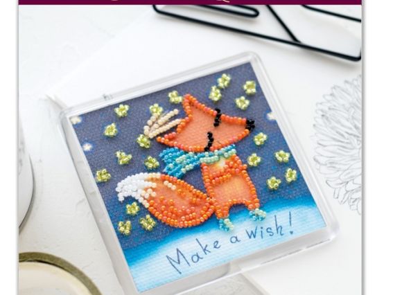 APB-004 Спіймав (лис) Абріс Арт набір для вишивання магніта з акриловою основою