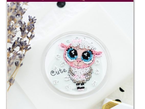 APB-006 Мi-мi-мi ( вівця ) Абріс Арт набір для вишивання магніта з акриловою основою