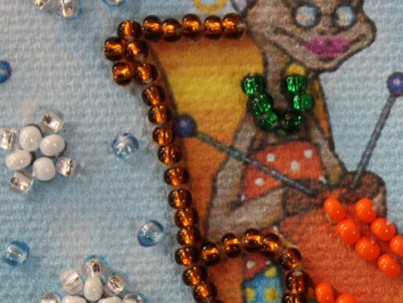 Вышивка-магнит бисером Коза-рукодельница, АМА-100, Абрис Арт