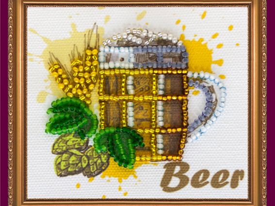 Вышивка-магнит бісером Пивко, АМА-030, Абрис Арт Вышивка-магнит бісером Пивко, АМА-030, Абрис Арт