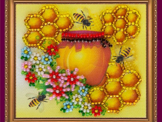 Вышивка-магнит бісером Майский мед, АМА-033, Абрис Арт Вышивка-магнит бісером Майский мед, АМА-033, Абрис Арт
