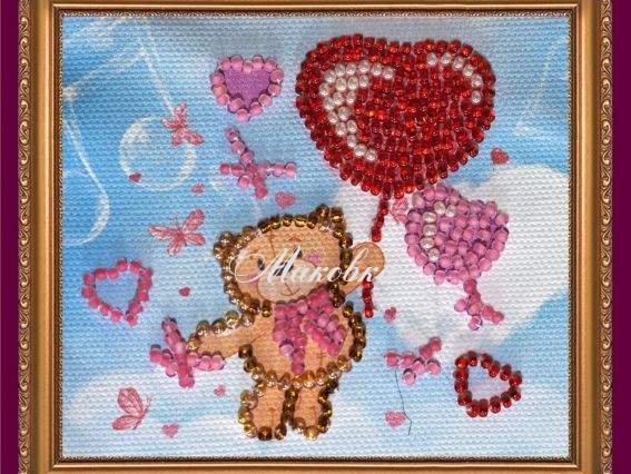 Вышивка-магнит Воздушный поцелуй, АМА-061, Абрис Арт Вышивка-магнит Воздушный поцелуй, АМА-061, Абрис Арт