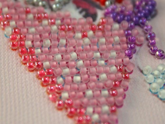 Набір для вишивання бісером AT-008 Набір-прапорець Милий букетик, Абріс Арт