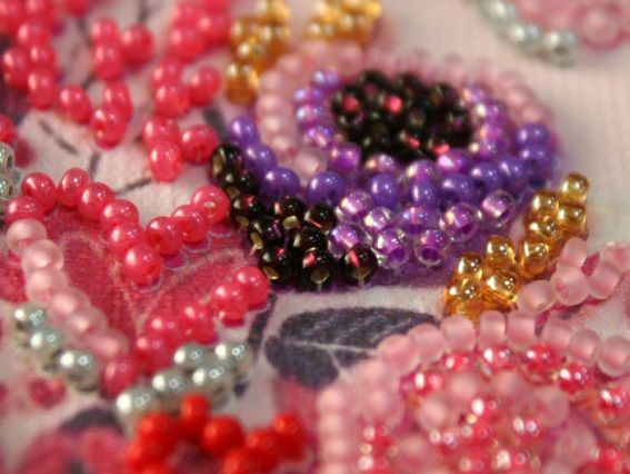 Набір для вишивання бісером AT-008 Набір-прапорець Милий букетик, Абріс Арт