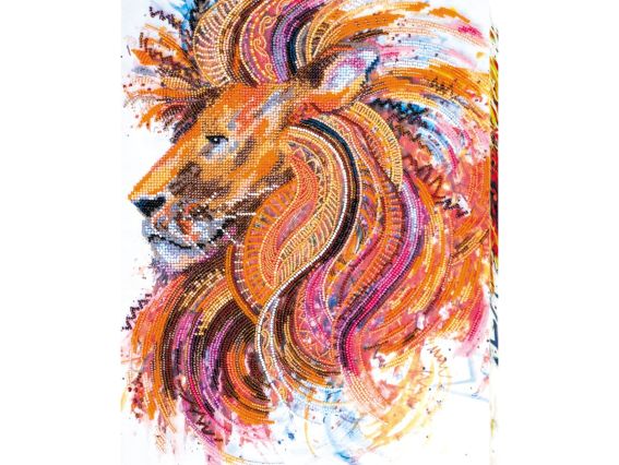 AB-555 Вогнегривий лев, Абріс Арт Вишивка бісером AB-555 Вогнегривий лев, Абріс Арт Вишивка бісером