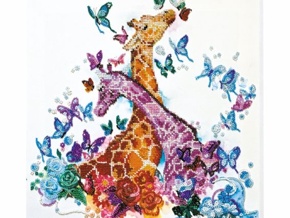 AB-641 Плямисті жирафіки, Абріс Арт Вишивка бісером