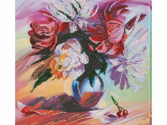 AB-660 Мальовничі півонії, Абріс Арт Вишивка бісером