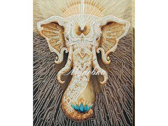 AB-681 Білий (слон), Абріс Арт Вишивка бісером