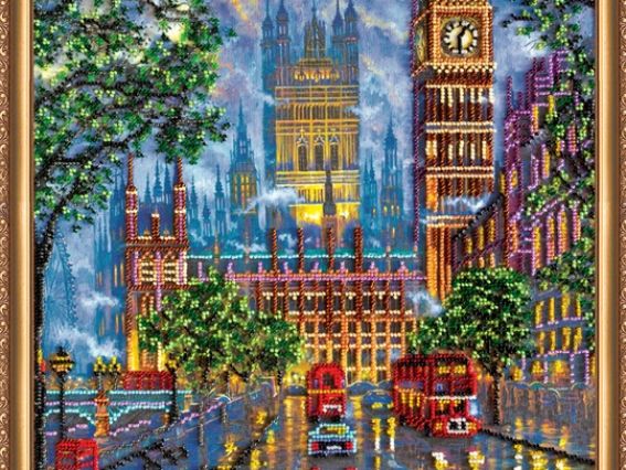Вишивка бісером Вогні великого міста, АВ-389 Абріс Арт Вишивка бісером Вогні великого міста, АВ-389 Абріс Арт