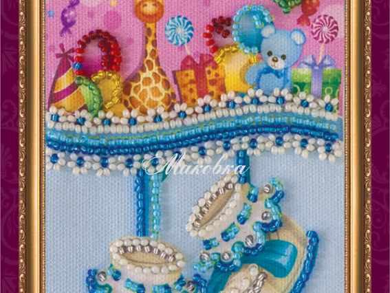 Набір для вишивання листівки З народженням синочка-1, АО-030, Абрис Арт