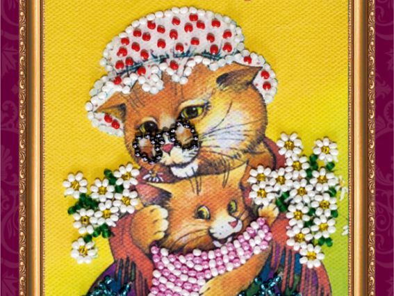 Набор для вышивания открытки Любимой бабушке, АО-044, Абрис Арт Набор для вышивания открытки Любимой бабушке, АО-044, Абрис Арт