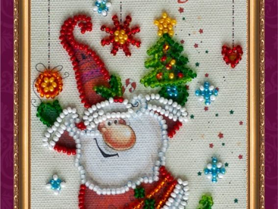 Набор для вышивания открытки С новым годом-7, АО-051, Абрис Арт Набор для вышивания открытки С новым годом-7, АО-051, Абрис Арт