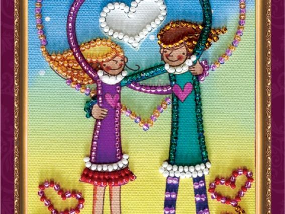 Набір для вишивання листівки Зі святом кохання-1, АО-072, Абрис Арт