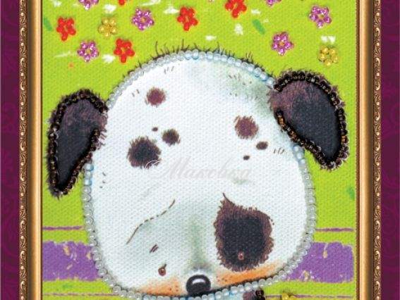 Набор для вышивания открытки Скучаю-2, АО-087, Абрис Арт