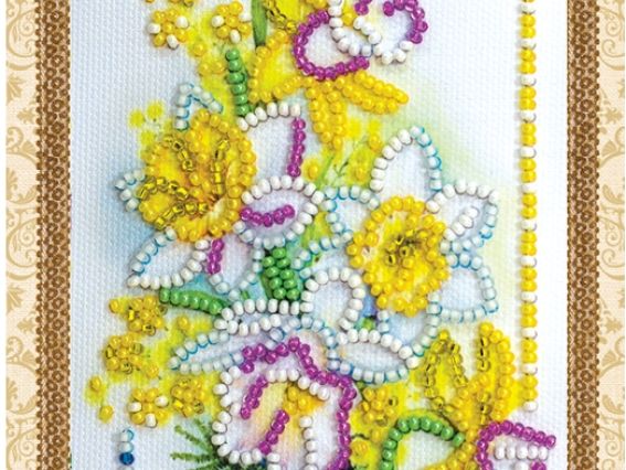 Набор для вышивания открытки Подарок весны , АО-128, Абрис Арт