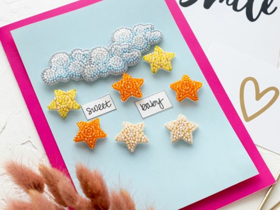 Набір для вышивання листівка 3D AOO-001 Серед зірок і хмар Абрис Арт