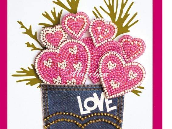 Набір для вишивання 3D Листівка AOO-003 Від чистого серця, Абрис Арт