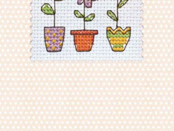 АОН-007, Набор-открытка Цветочки в горшочках Абрис Арт (вышивка крестом) АОН-007, Набор-открытка Цветочки в горшочках Абрис Арт (вышивка крестом)