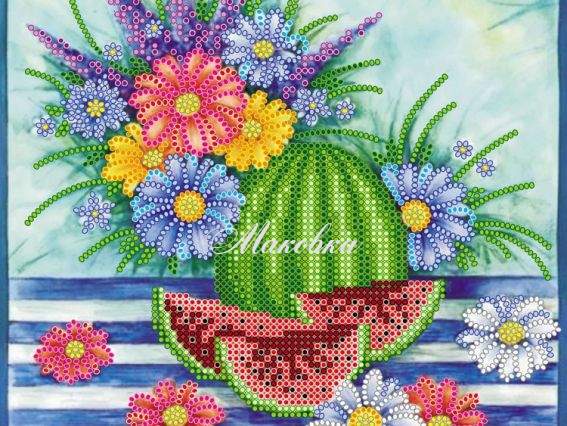 Схема (рисунок) на холсте Арбузы АС-520, Абрис Арт