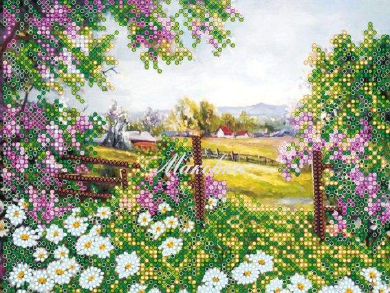 Схема (рисунок) на холсте Карпатские поля АС-522, Абрис Арт